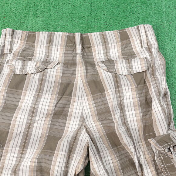 ROUNDTREE & YORKE CARGO PLAID SHORTS MENS SIZE 35 - Picture 4 of 8